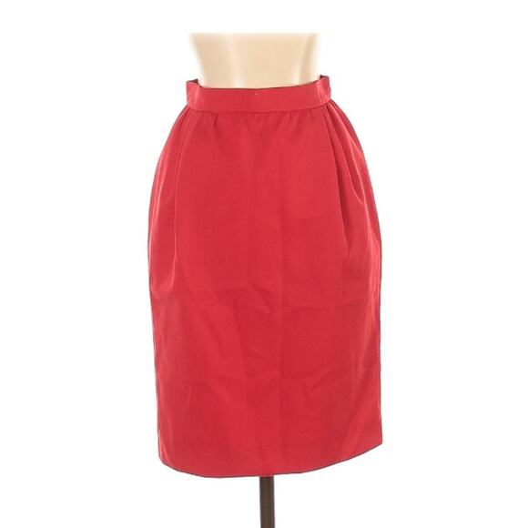 VINTAGE Valentino boutique red pencil skirt - Picture 1 of 7